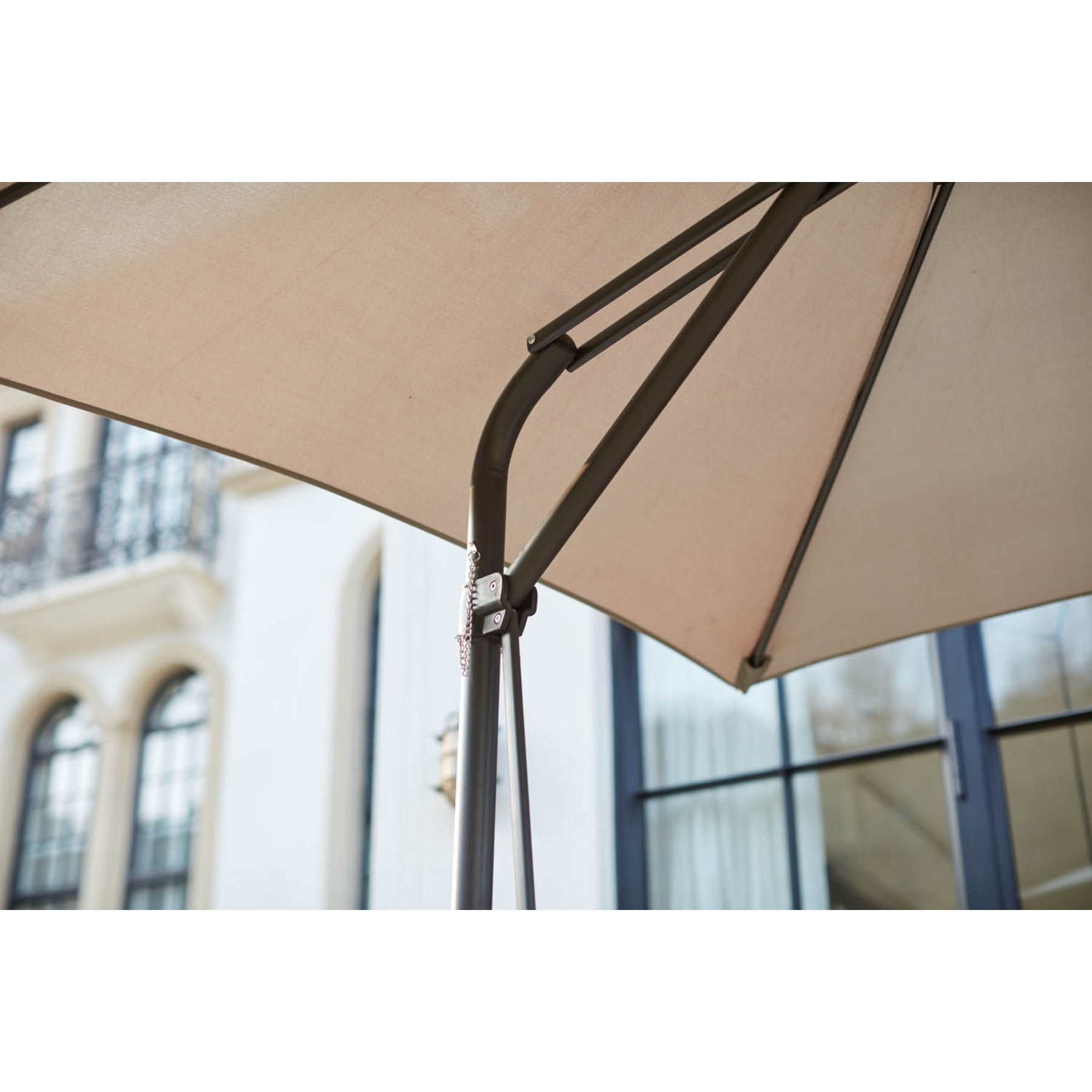 Parasol déporté avec ouverture innovante Ø 3 m gris OITIS