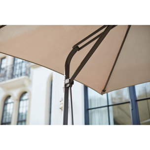 Parasol déporté avec ouverture innovante Ø 3 m gris OITIS