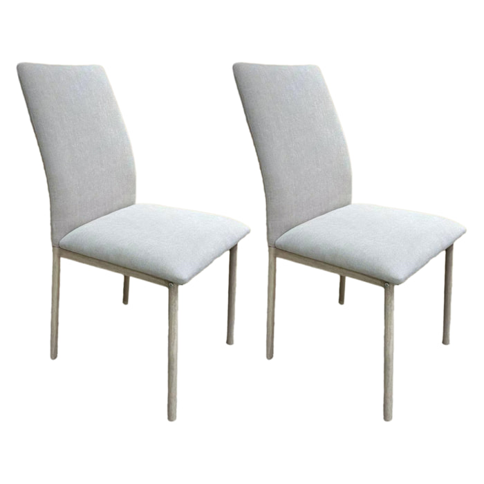 Chaise Emilia Beige - Lot De 2