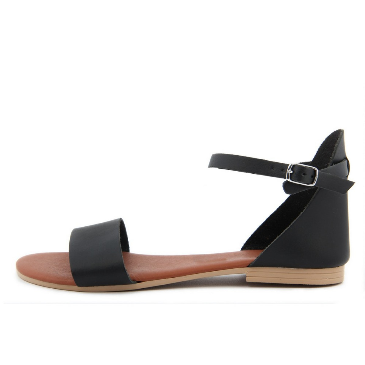 Sandalo Donna in pelle colore Nero