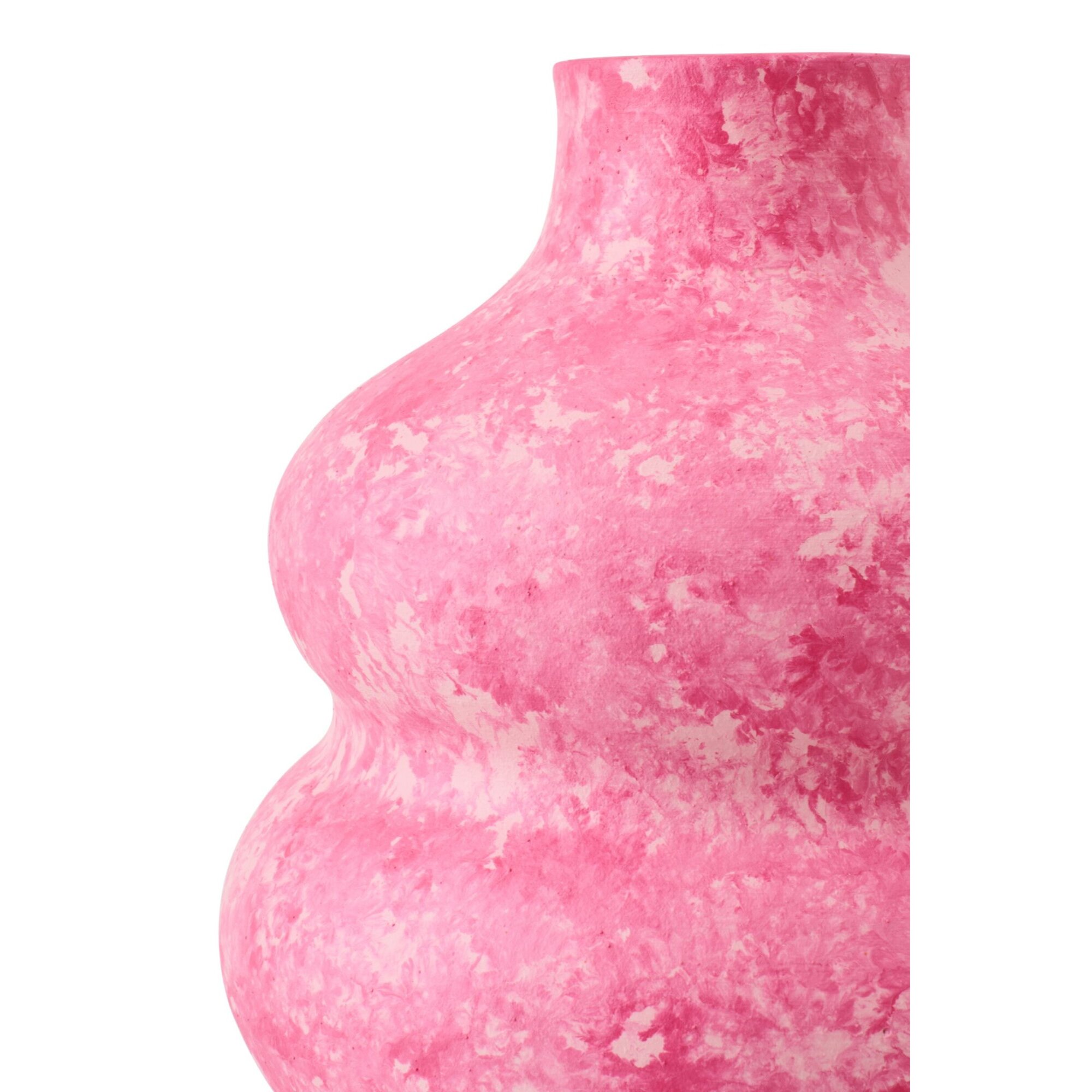 J-Line Vase - céramique - rose/blanc - small