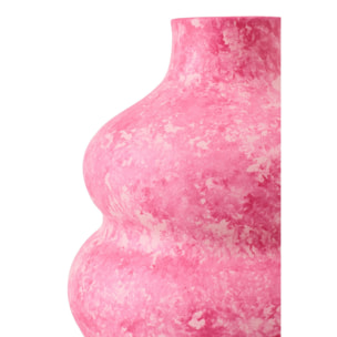 J-Line Vase - céramique - rose/blanc - small