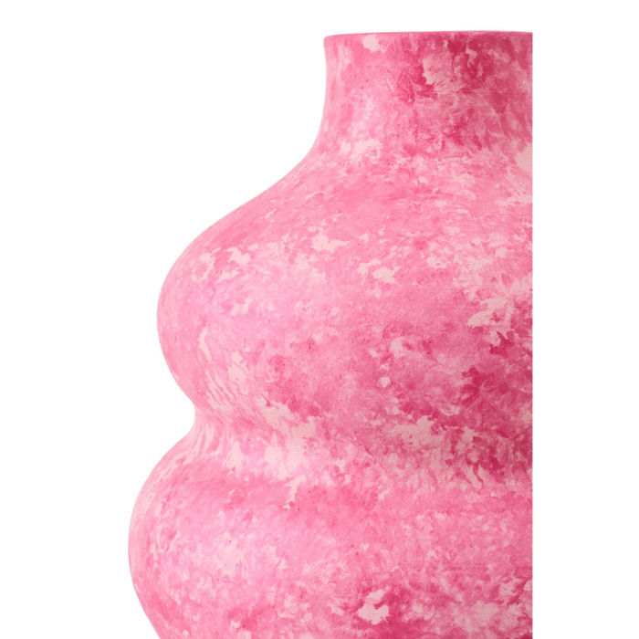 J-Line Vase - céramique - rose/blanc - small