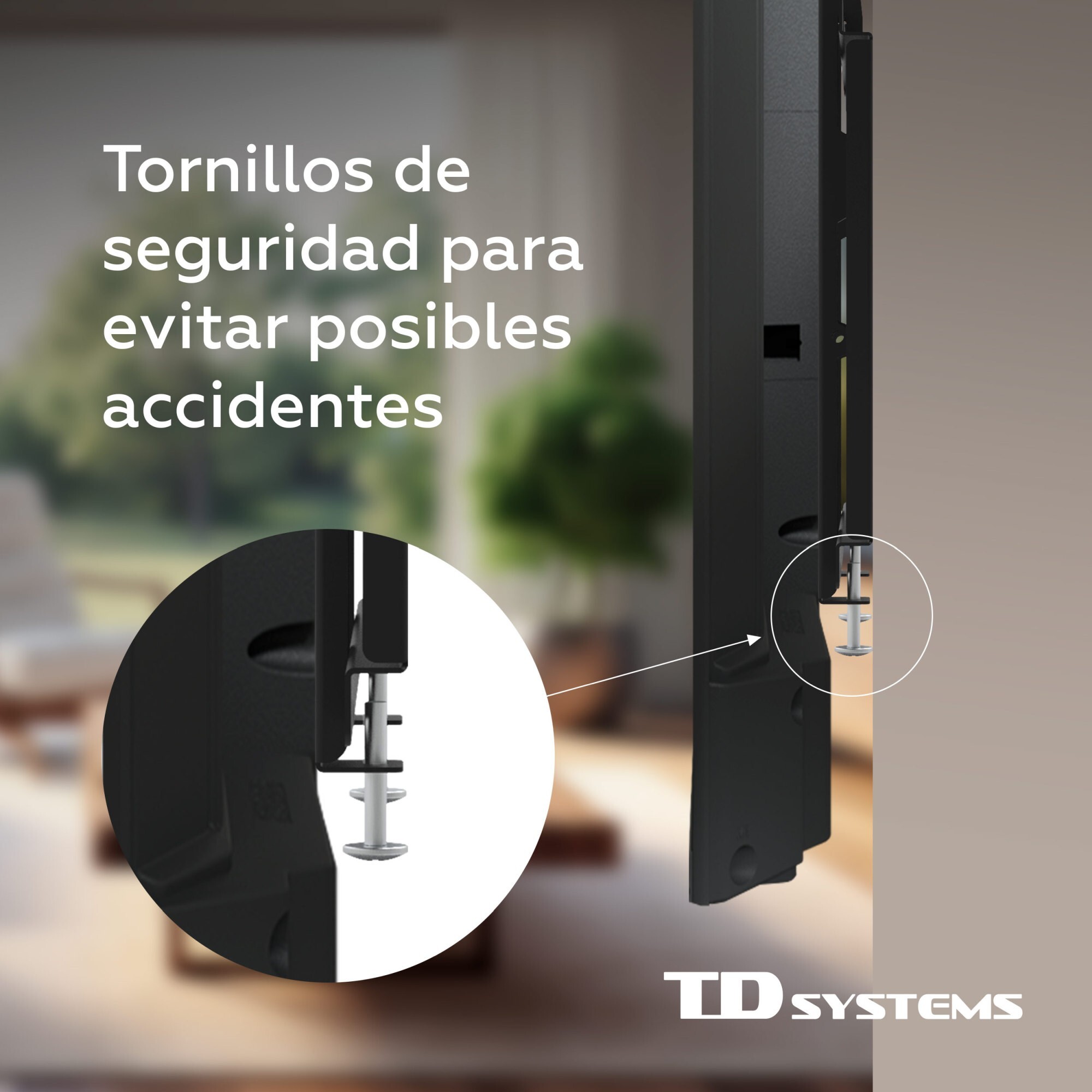 Soporte de TV pared fijo de bajo perfil para pantallas de 14 a 43 pulgadas. VESA máximo de 400 x 400 mm - TD Systems P20X25F22