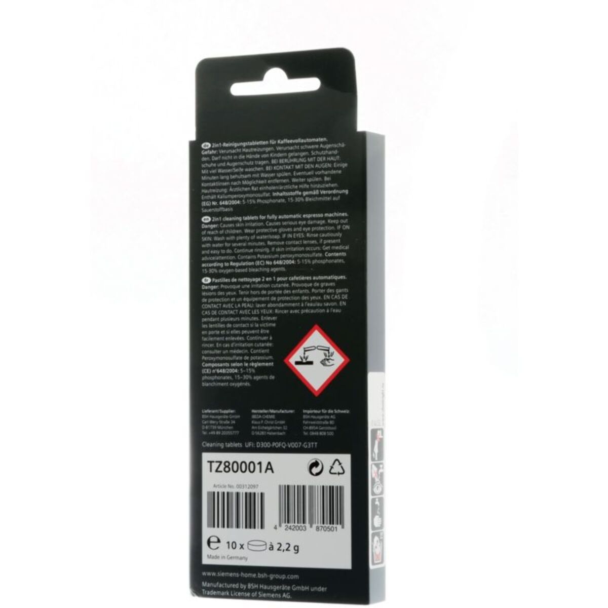 Pastille SIEMENS Pastilles de nettoyage 2 en 1