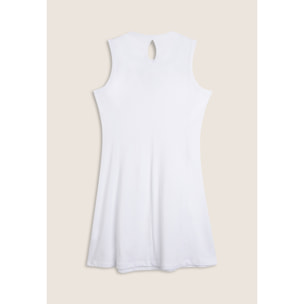 Vestito senza maniche in jersey con dettagli floreali