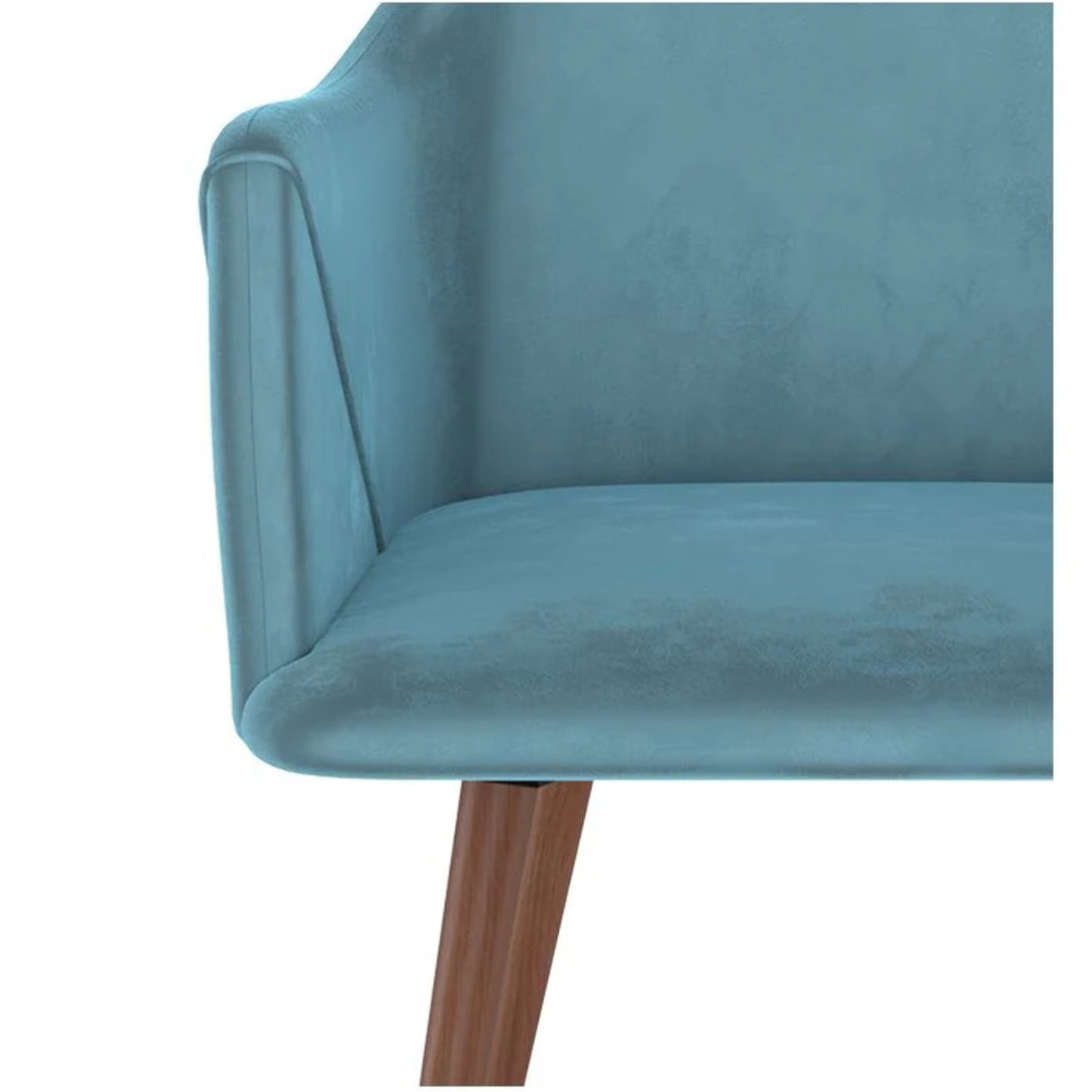 Lot de 2 chaises avec accoudoirs en velours bleu - Daisy