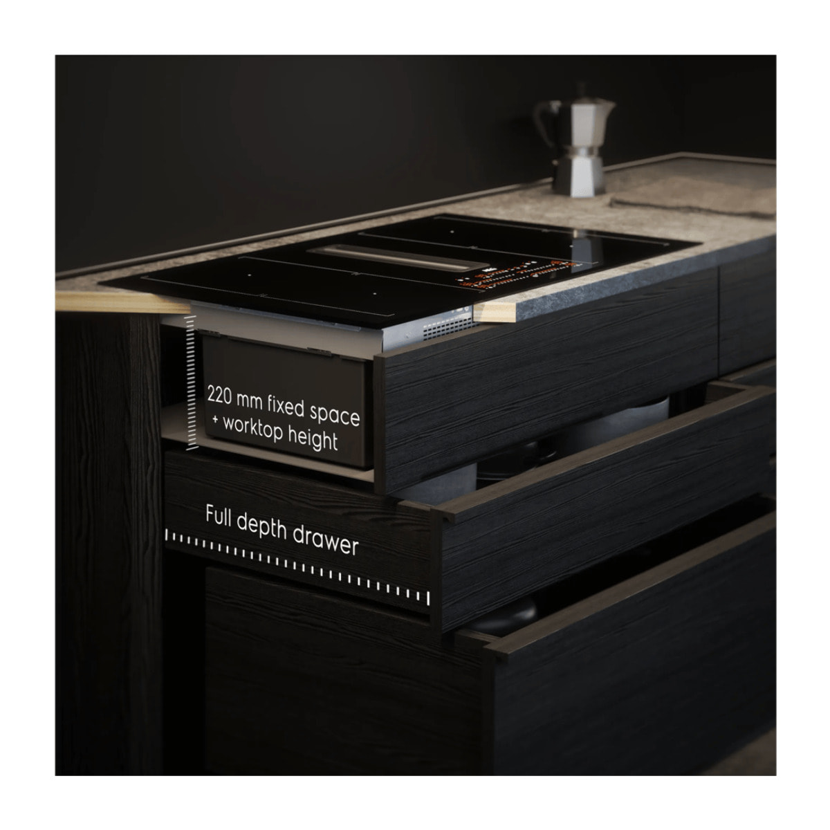 AEG Placa de inducción con campana extractora de 83 cm CCE84779FB | Reacondicionado