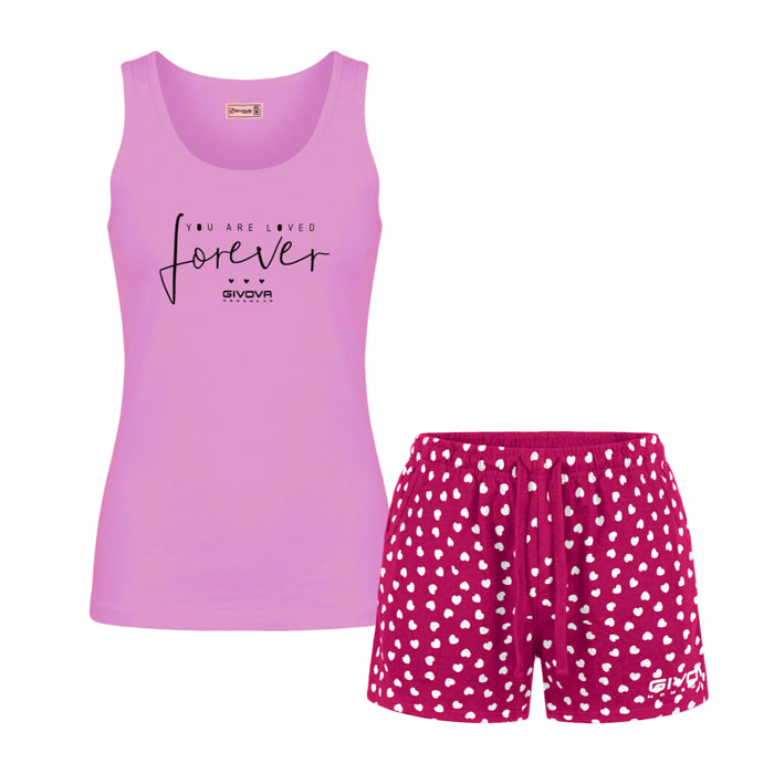 Completo Homewear Donna Corto GIVOVA Cotone