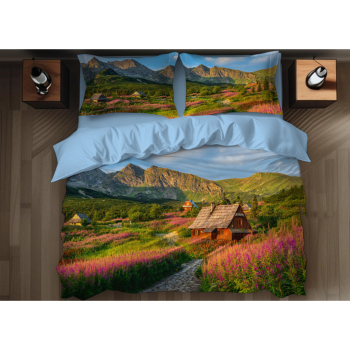 Copripiumino Stampa Digitale Disegno Svizzera Misura Letto Matrimoniale