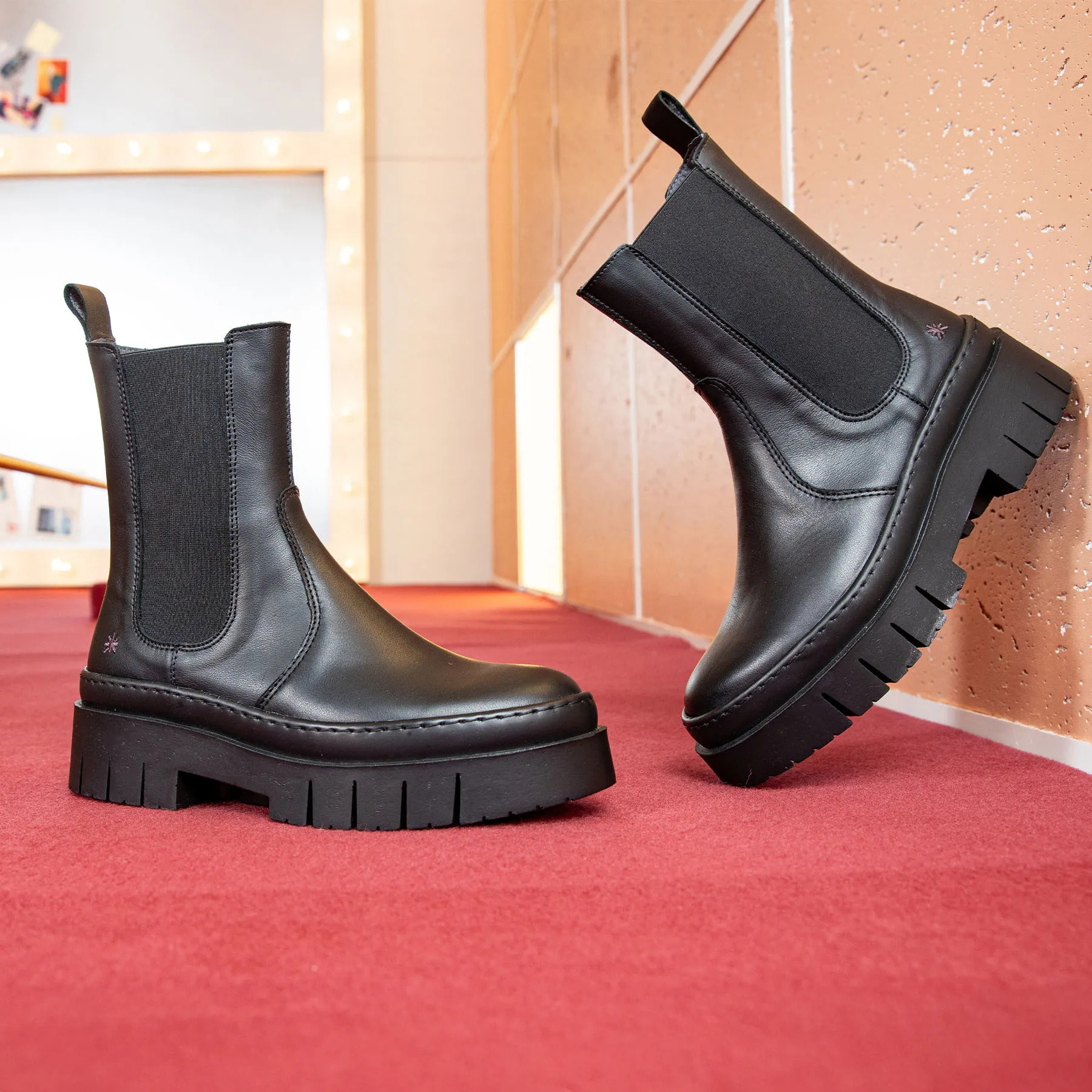 Botines 1954 NAPPA BURDEOS/AMBERES color Burdeos