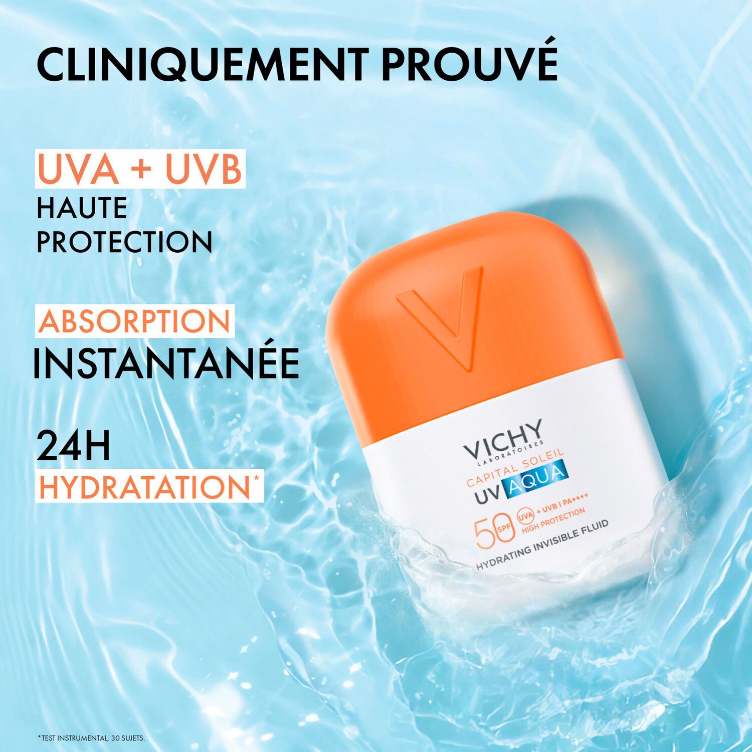 Capital Soleil UV-Aqua SPF50 - Fluide visage Invisible Hydratant