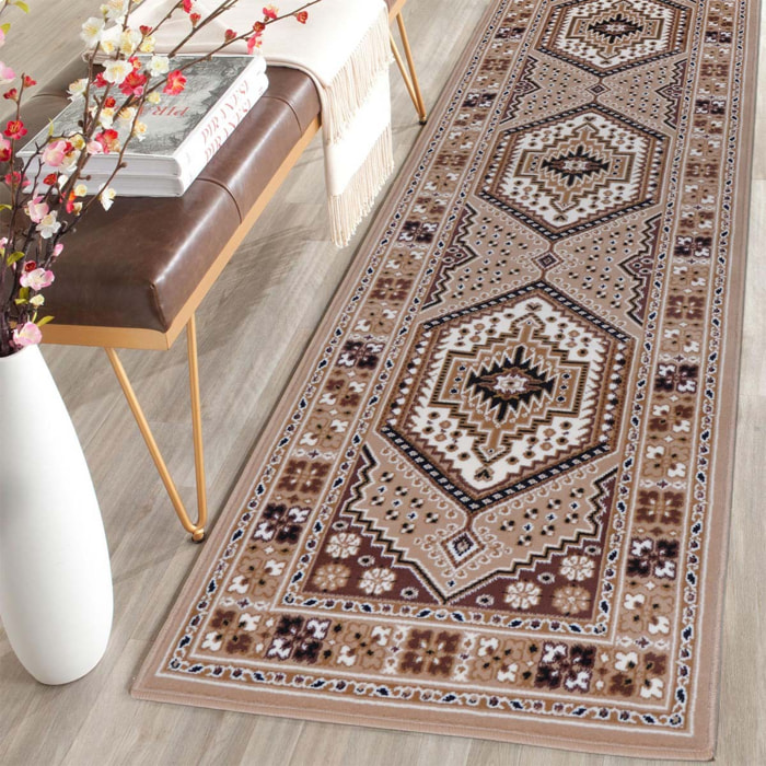 Tappeto Corridoio Ingresso Disegno Orientale Beige