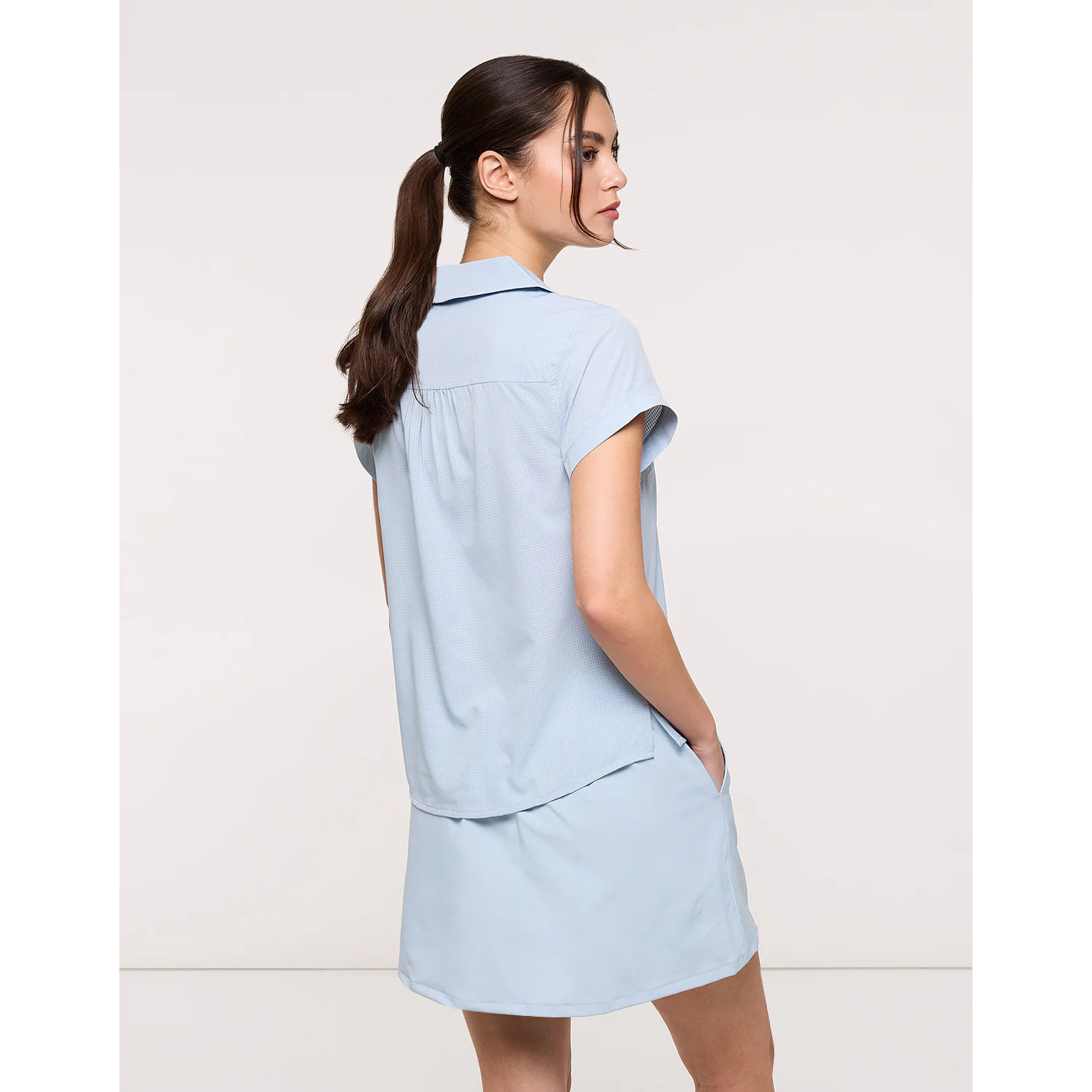 Camisa Manga Corta Azul Celeste - Nerini