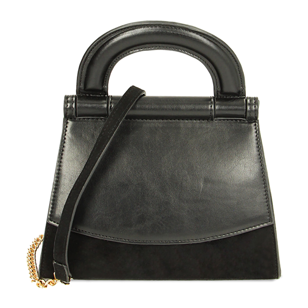 Mini-bag nera in microfibra