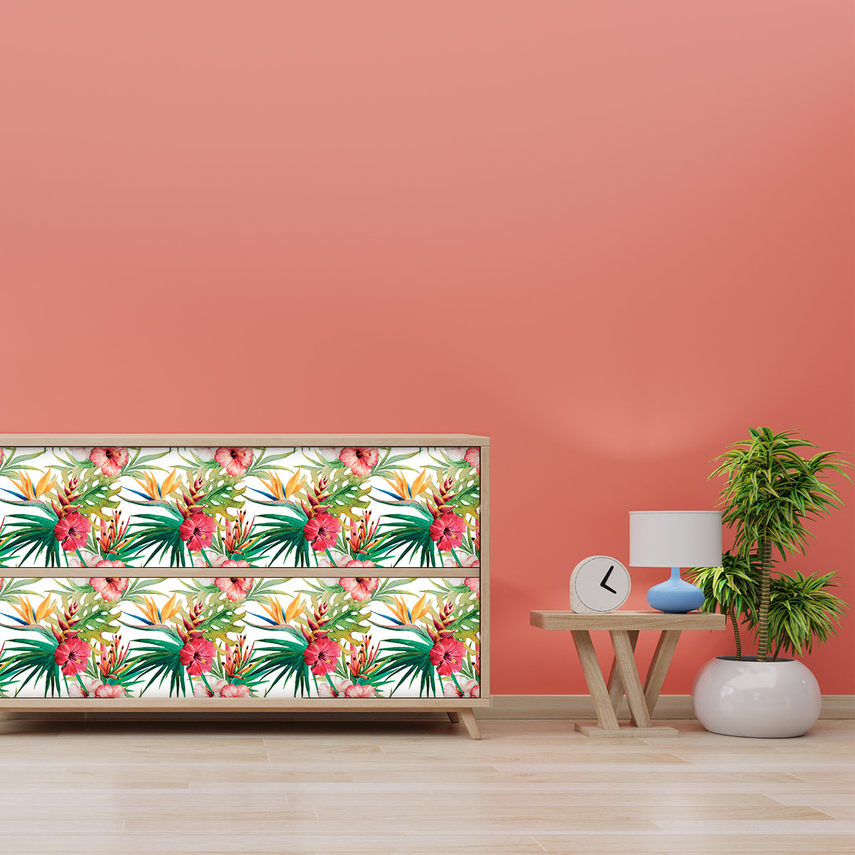 Sticker meuble tropical jantharat 40 x 60 cm