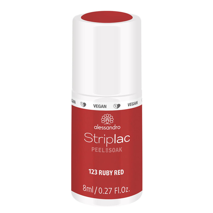 Striplac Peel or Soak - Vernis Semi-permanent - 123 Ruby Red 8 ml