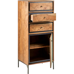 ARDESIA - CABINET 3 CASSETTI UNO SPORTELLO - misura: 58X45X136 cm