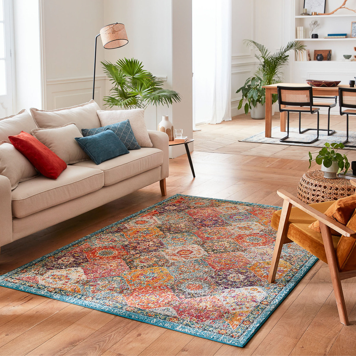 Anatolia - Tapis de salon vintage, multicolore