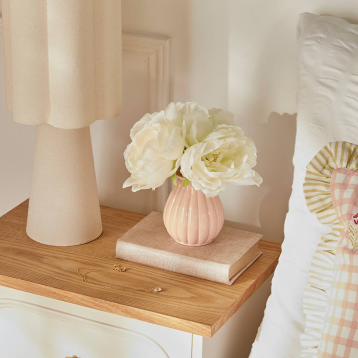 Lampe à poser Blanca beige lin