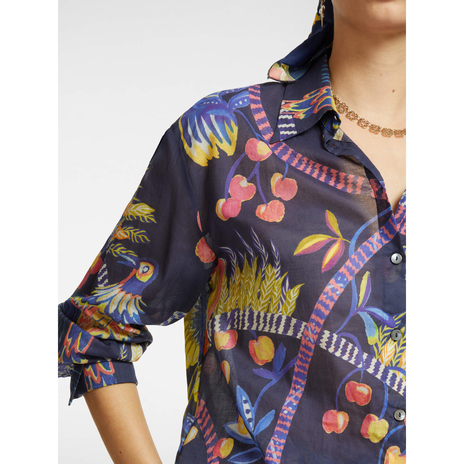 Elena Mirò - Camicia stampata - Blu