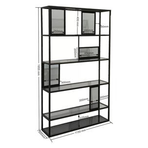 Étagère Skyler 195x115cm fumée Kare Design