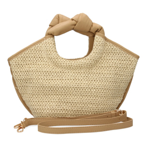 Bolso de hombro para mujer, material de rafia, diseño elegante y moderno ideal para verano
