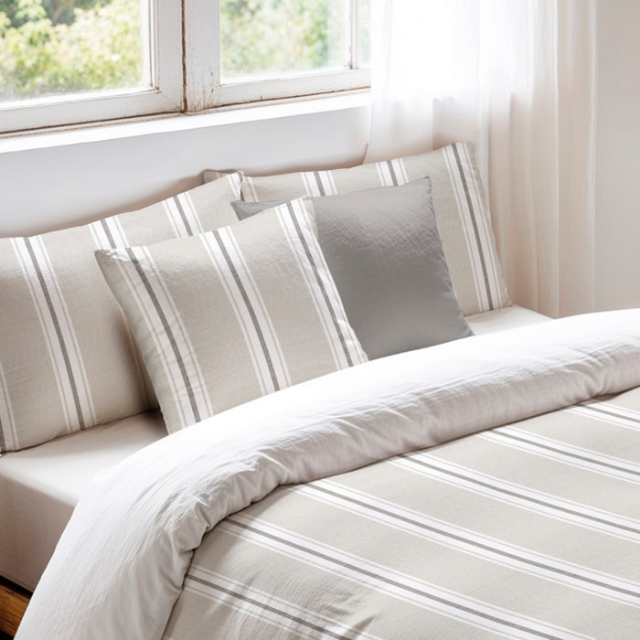 Taie d'oreiller beige Samara