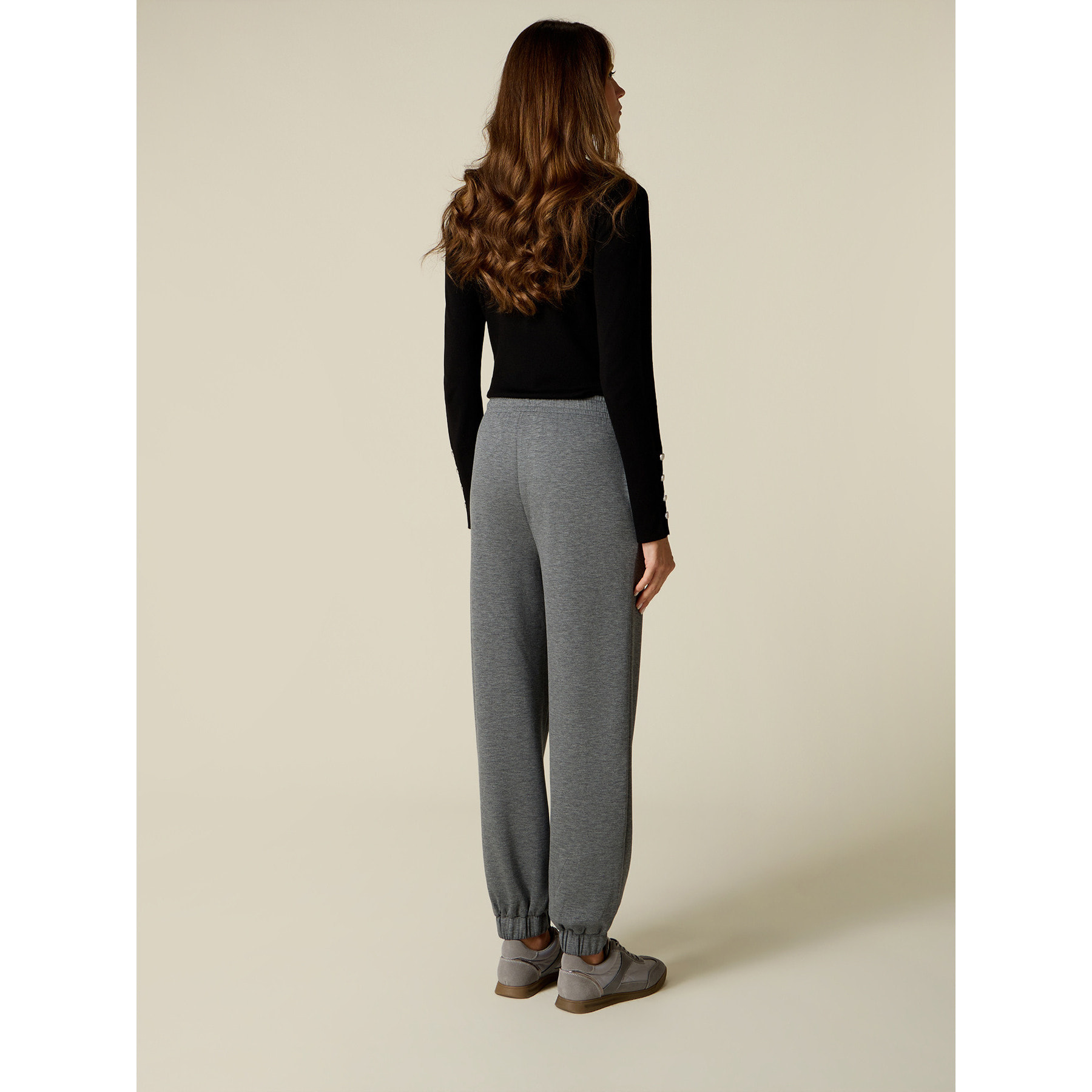 Oltre - Pantalones de chándal de jersey suave al tacto - Gris