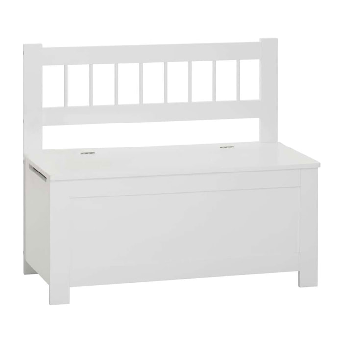 Banco de almacenamiento arcon infantil de. Madera blanca - 74,5 x 34 x 64cm