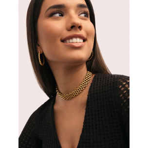 Choker Galea Acero Baño Oro