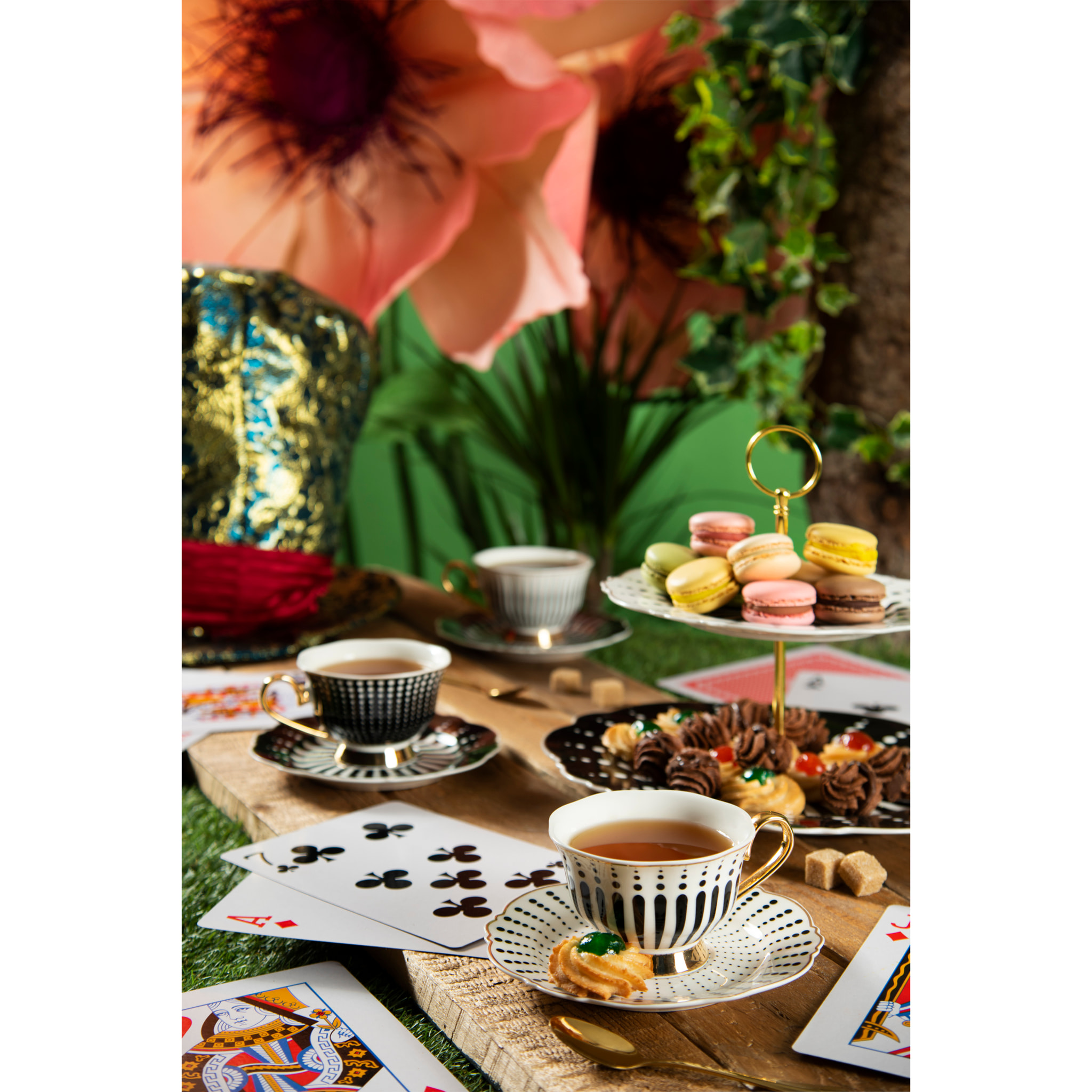 Set 6 Tazze Caffè con Piattino Excelsa – Alice, New Bone China Multicolore