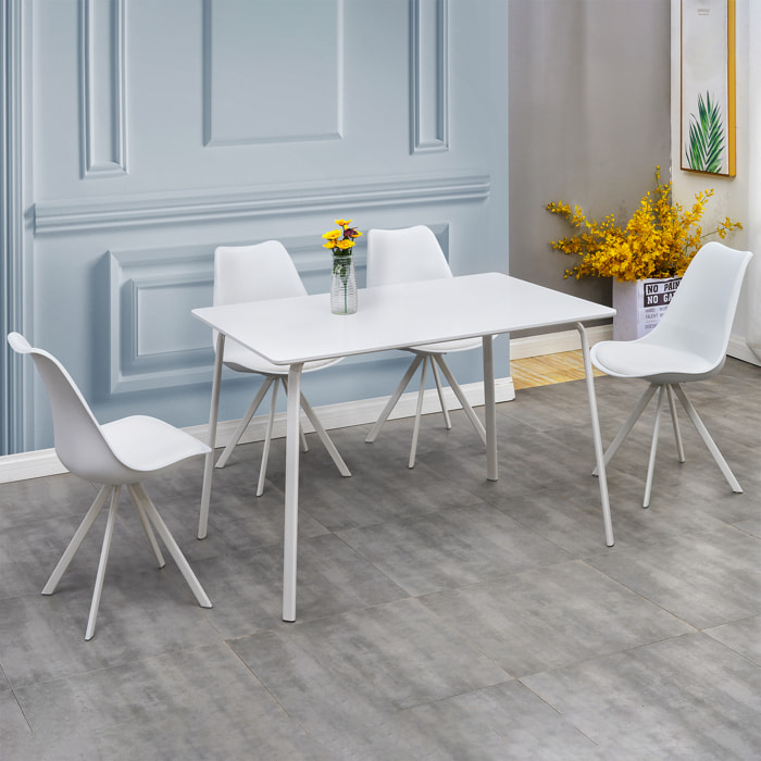 Set, Oslo, Tavolo + 4 sedie in polipropilene, con cuscino