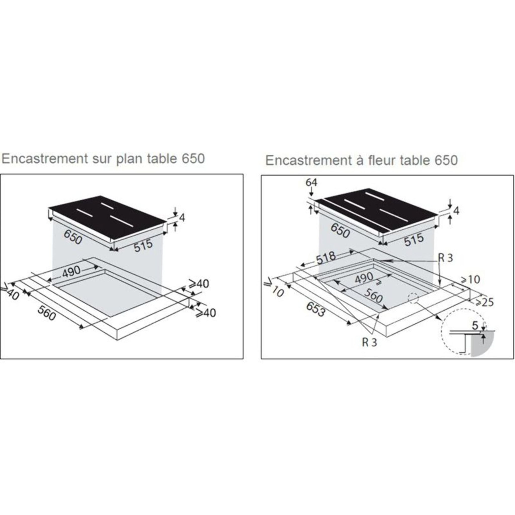 Table induction DE DIETRICH DPI4431W Horizone