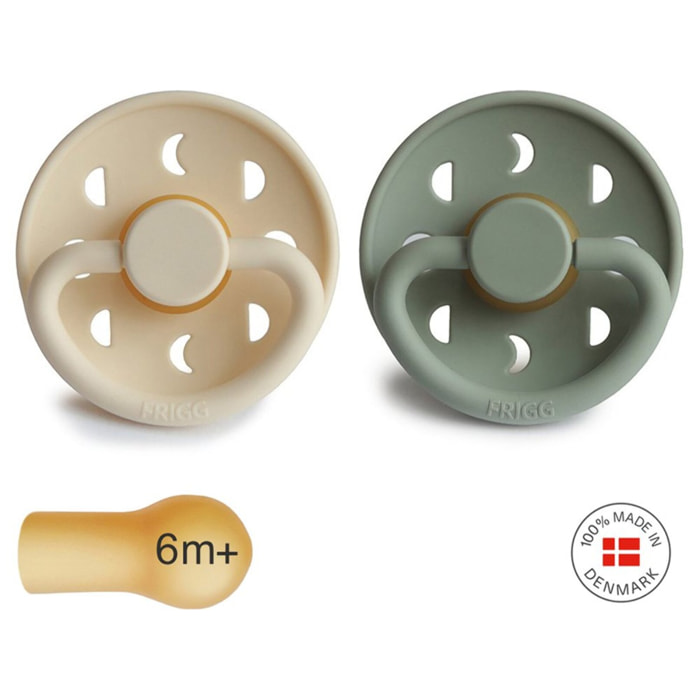 Frigg Pack 2 Chupetes Block Latex Moon Phase