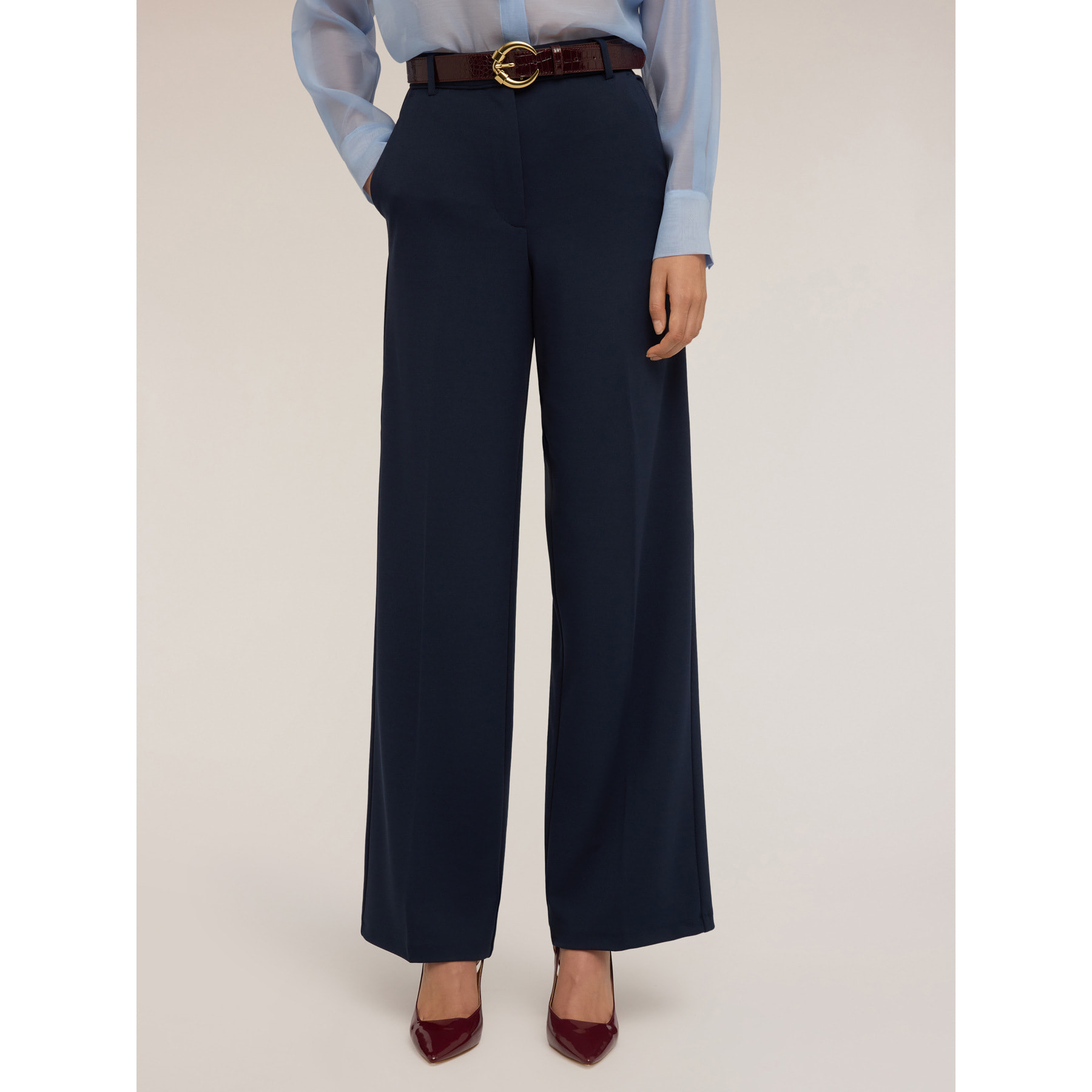 Motivi - Pantaloni con impunture - Blu