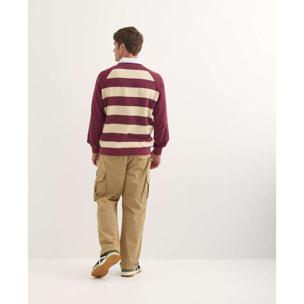 Polo MUNICH Stanford streetwear hombre de algodón orgánico burdeos