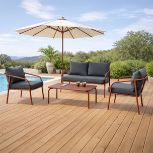 Salon de jardin 4 places terracotta EVORA