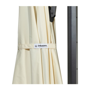 Parasol Sombra 360° carré avec housse de protection - Crème