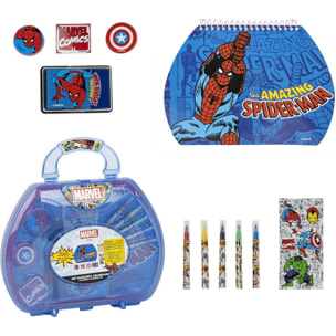 Set Papelería Coloreable Maletín Marvel