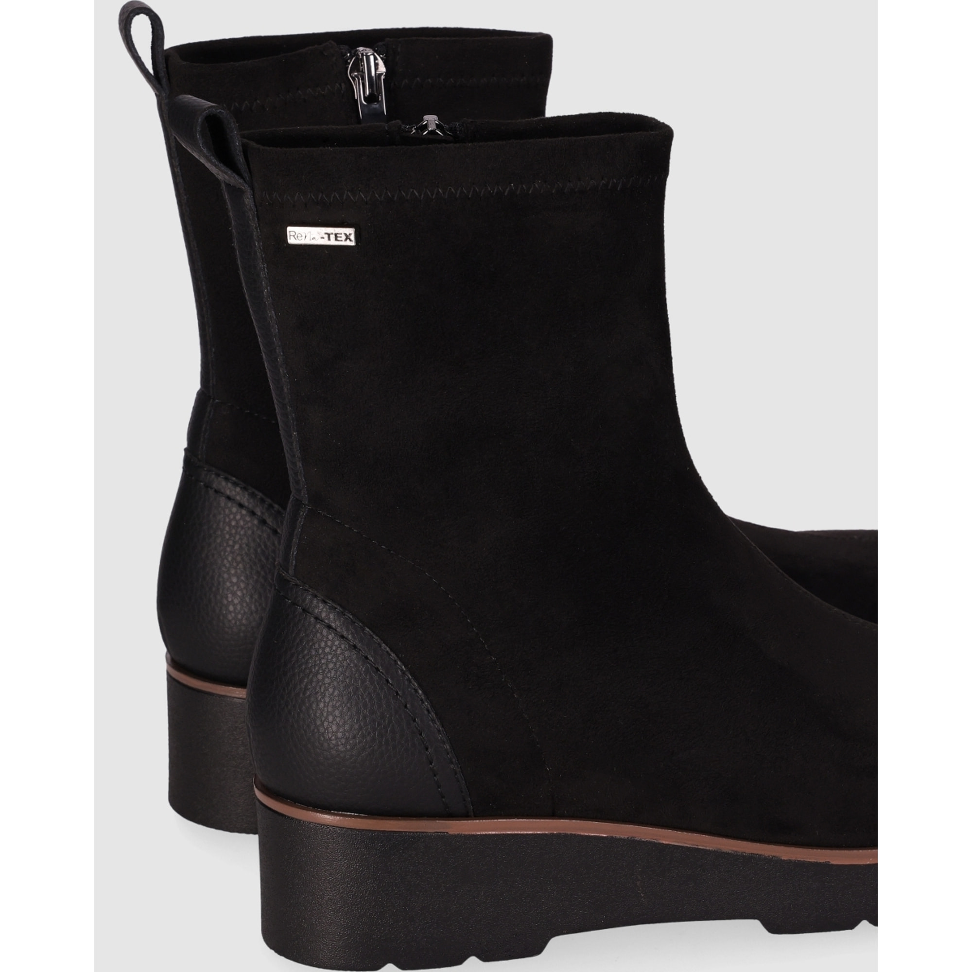 Botines de Tejido - Negro - Tacón: 4 cm