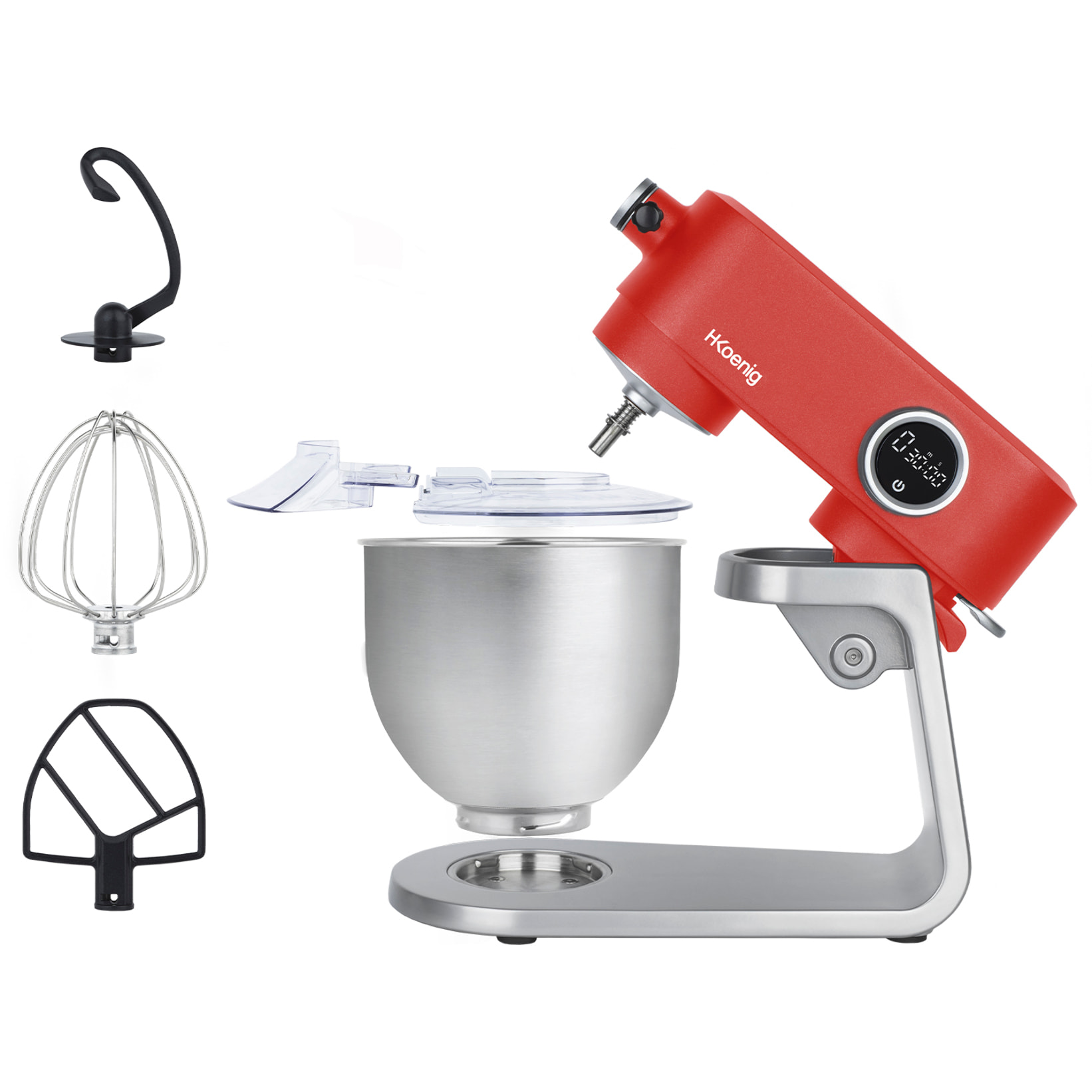 Robot de cocina multifunción 5L KM124 en acero INOX Rojo