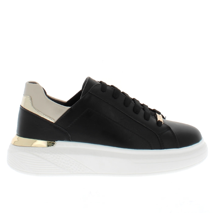 Armata di Mare Scarpe Donna Sneakers Basse con Soletta in Memory Foam AMD W42H04 Black Gold