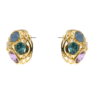 Pendientes Mankao acabado oro amarillo 18k