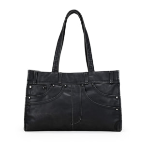 Bolso de hombro negro vintage