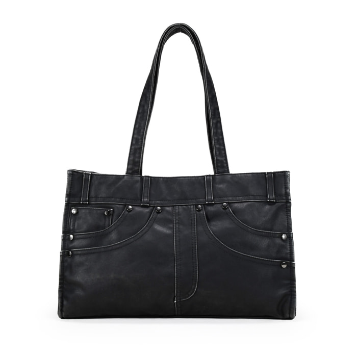 Bolso de hombro negro vintage