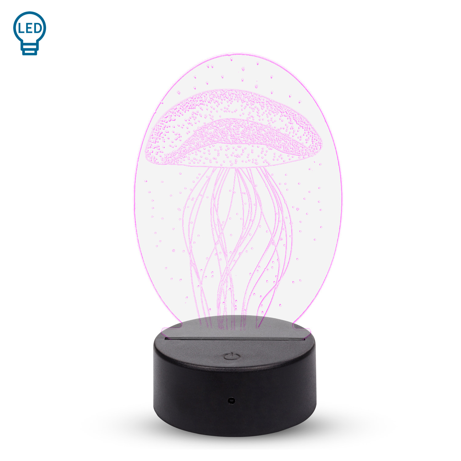 Lámpara ambiental efecto 3D, diseño Medusa. Luces RGB intercambiables, con efectos y mando a distancia.
