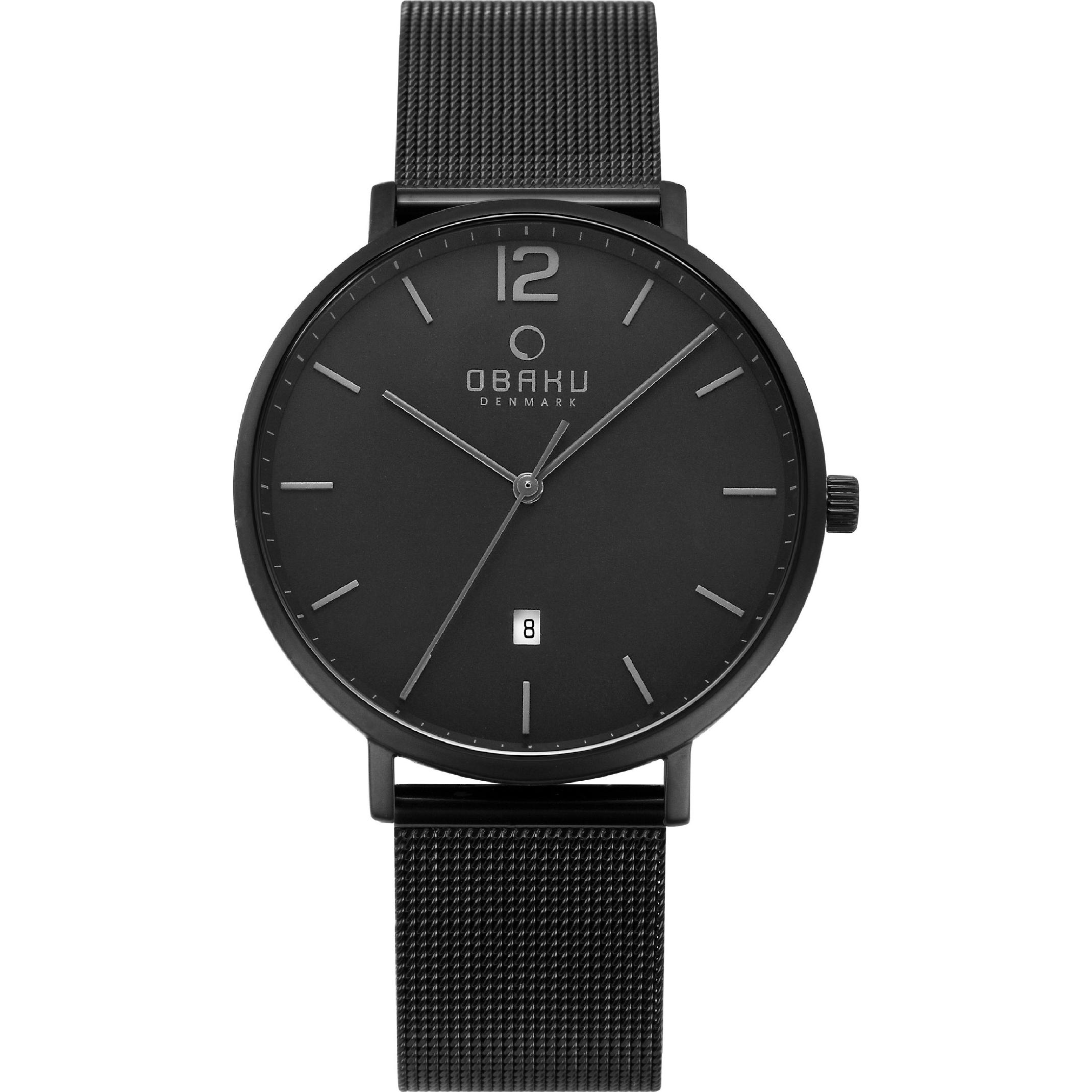 Orologio OBAKU nero-acciaio colorato