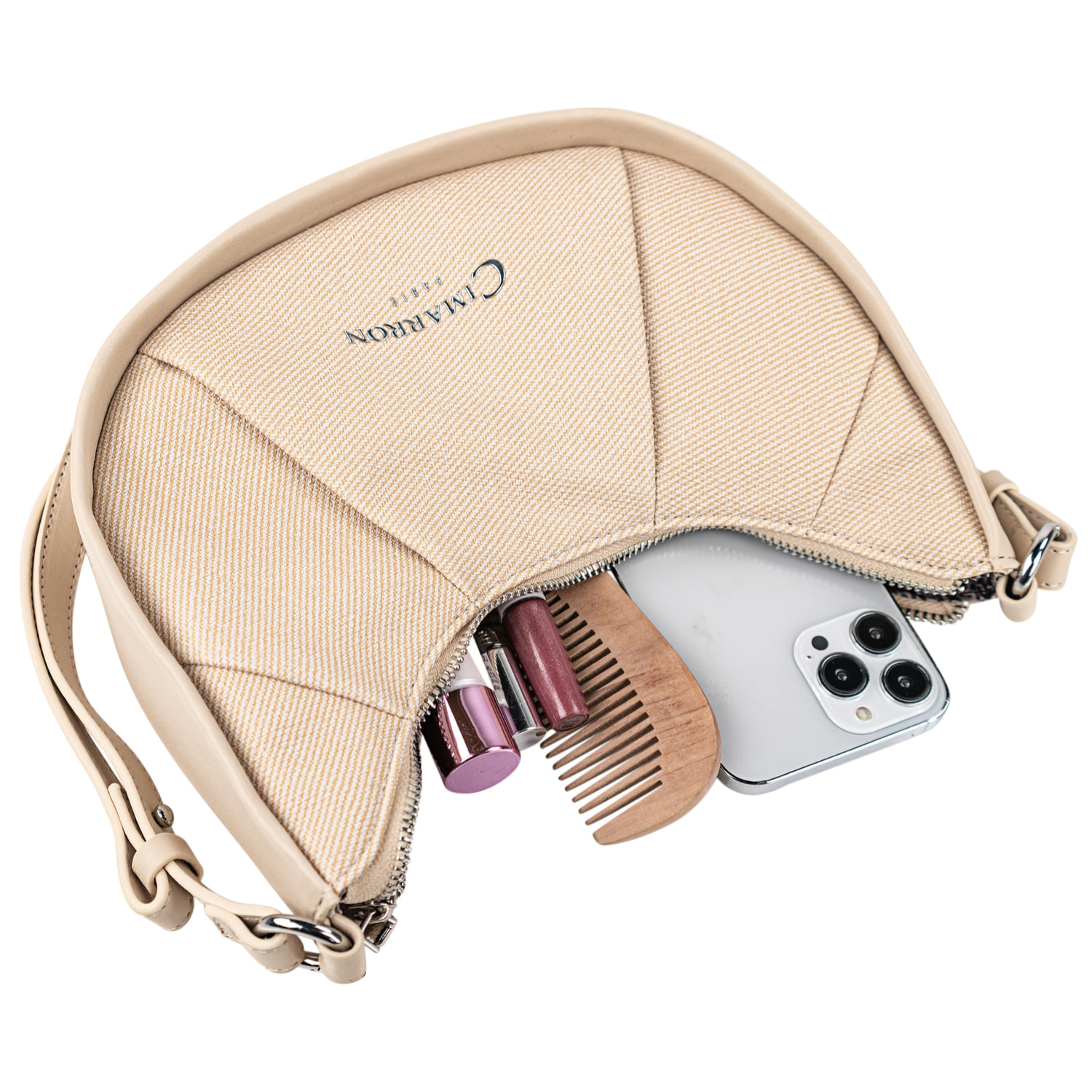 Bolso Bandolera Mujer Veg/Pu Cimarron Abigail Beige