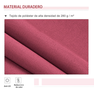 Toldo con Brazo de Aluminio Poliéster y Acero 4x2,5m Rojo